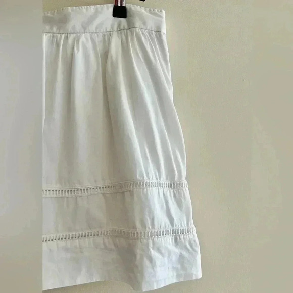 GAP White Flowy Airy Lattice Cutout A-Line Skirt, Minimalist Spring Skirt,Size 6 - Picture 5 of 16